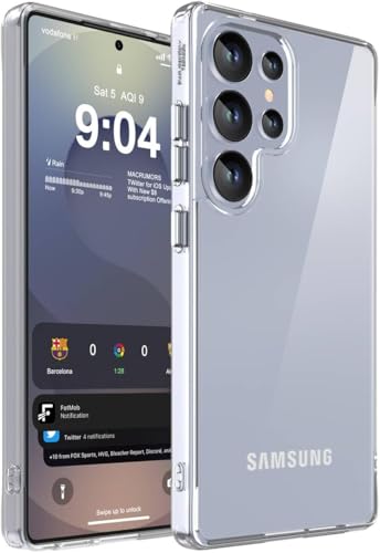 Image of REALCASE Silicone Samsung S26 Ultra 5G Back Cover Case, Scratch Resistant Protective Crystal Clear Transparent Shock Proof Bumper Back Cover Case for Samsung Galaxy S26 Ultra 5G