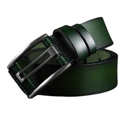 Male Genuine Leather Belt Pin Buckle Reversible Belt, Leather Work Business Pant Belts, Casual Waistband for Daily