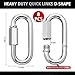Otoolling 8 Pack 316 Stainless Steel Heavy Duty Quick Links D-Shape Locking Chain Connectors 875-2300 Lbs Working Load Marine Grade Safety Links for Towing Marine Camping Industrial Use(1/4