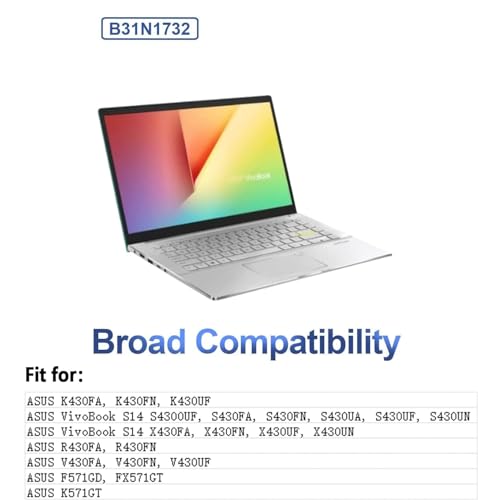 Wefly B31N1732 B31Bi9H 3ICP5/57/81 Laptop Battery Replacement for Asus Vivobook S14 S430FA S430FN S430UF S430UA X430FN X430UF X430UN X571G X571G... - Image 5