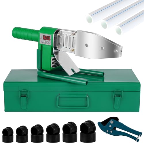 Image of JIAWANSHUN Plastic Water Pipe Welder 110V Plastic pipe welding tool PP/PP-R/PE/PP-C Pipe Welding Machine with 0.79/0.98/1.26/1.57/1.97/2.46in Die Head (M63)