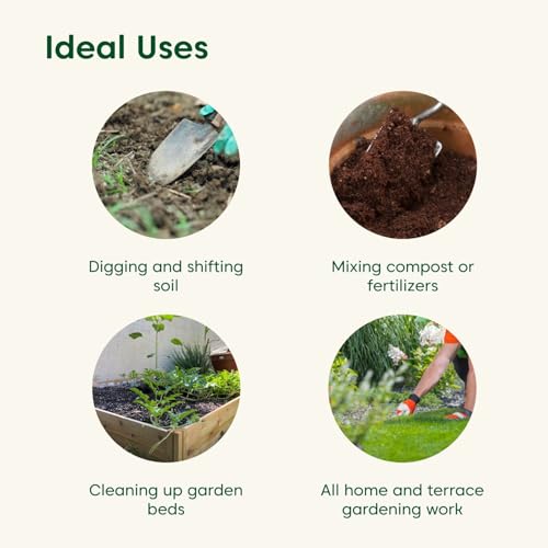 Image of Kyari Garden Trowel for Gardening, Rust-Resistant Hand Mini Shovel for Planting, Digging & Transplanting, Small Garden Tool for Home Garden & Pots