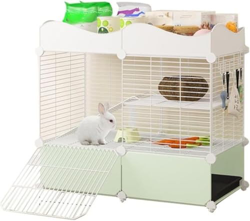 Xiraivke うさぎのケージ ローラー付き ケージ 掃除がしやすい 動きやすい スチール 脱出防止 ペット用品 ホーム 大型 室内 ポータブル ペット