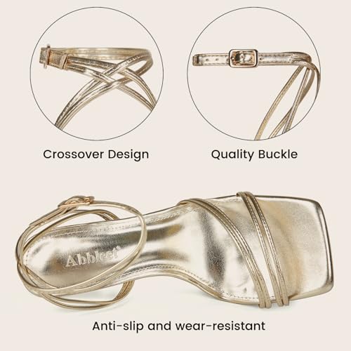 Image of Platform Heels for Women Strappy Chunky Heels Thick High Heel | Lace Up High Heel Sandals Square Open-Toe Tall Wide Block Sandal Wedding Party Evening Prom Dance Dress Shoes