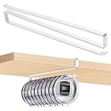 Tumbler Lid Organizer for Corner Cabinets, Space-Saving Cup Holder, Water Bottle Accessories Storage，Kitchen Storages Organization Solution, No Adhesive or Drilling Needed Up to 12 Lids (white)