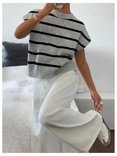 Image of SOLY HUX Women's Short Sleeve Business Casual Sweater