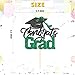 BOBYIYI Congrats Grad Cake Topper 2026 Graduation Party Decorations Class of 2026 Graduation Party Decorations for High School 2026 Grad Party Decor Black Green Glitter