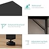 Lufeiya Small Desk for Small Spaces, 32 Inch Kids Girls Study Writing Desks for Bedroom, Simple Modern Laptop PC Little Side Table with Storage Bag Headphone Hooks, Black