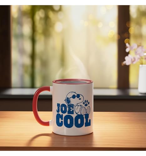 Taza de cerámica Snoopy Joe Cool rojo/blanco 11oz miniatura 3