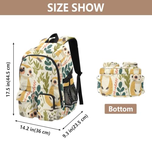 Mochilas para hombre de diseño de mono amarillo de 44.5 cm para ordenador 3