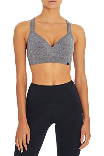 Image of Marika Women's Johanna Molded Cup Seamless Sports Bra, Heather Charcoal, Large