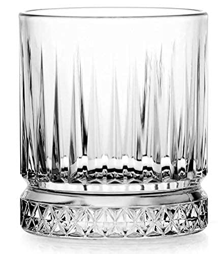 ROSEFINCH Heavy Base Old Fashioned Drinking Crystal Whiskey Glass Set of 6 / Barware for Scotch, Bourbon, Liquor and Cocktail Drinks, 320 ML - Transparent 3