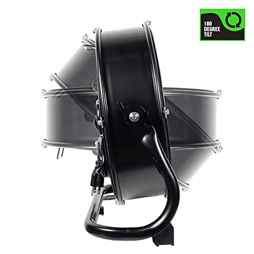 Oemtools Oem24891 12” Tilting Workspace Fan, High Velocity Personal Fan, High Velocity Fan, Small Barrel Fan, Black #TOP3