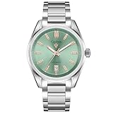 CADISEN Nuovo Movimento NH35 Giapponese di Modo Degli Uomini di Affari Orologio Meccanico Gioventù Impermeabile Orologio C8227, Verde