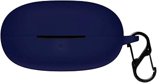 جراب حماية سيليكون مقاوم للصدمات بزاوية 360 درجة مع ابزيم مصمم لسماعات ريلمي بودز Q2S من ليرامارك (ازرق ميدنايت)