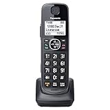 Panasonic Additional Cordless Phone Handset Compatible with KX-TGE633M/TGE645M Cordless Phone Systems - KX-TGEA60M (Metallic Black)