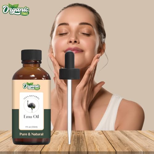 Image of Organic Zing Emu (Dromaius Novaehollandiae) Oil | Pure & Natural Carrier Oil for Skincare, Hair Care & Massage- 30ml /1.01fl oz