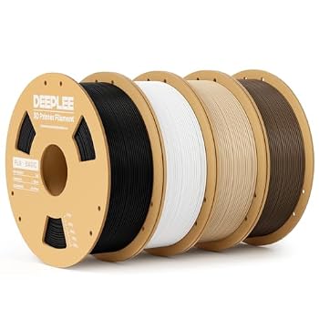 DEEPLEE PLA Basic 3D Printer Filament 4KG Black/White/Beige/Brown