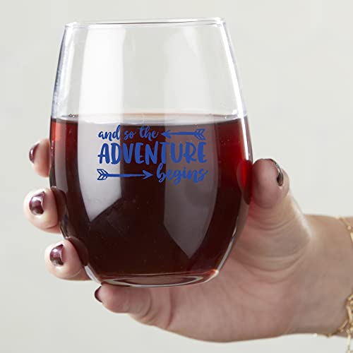 Kate Aspen ''Adventure Begins'' 15 Oz. Stemless Wine Glass (Set Of 4) (30023Na-Trv) #TOP2