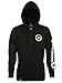 JINX Overwatch Men's Logo Zip-Up Hoodie,Medium,Black