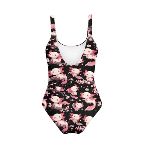 Image of Uourmeti Girls' One-Piece Swimwear Halter Bathing Suit Big Kids Summer Beach Swim Suits Swimming Wear