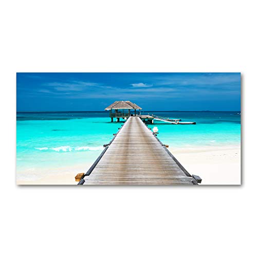 Fond de hotte paysage bleu de 120x60 cm pour illuminer et protéger le mur de la cuisine