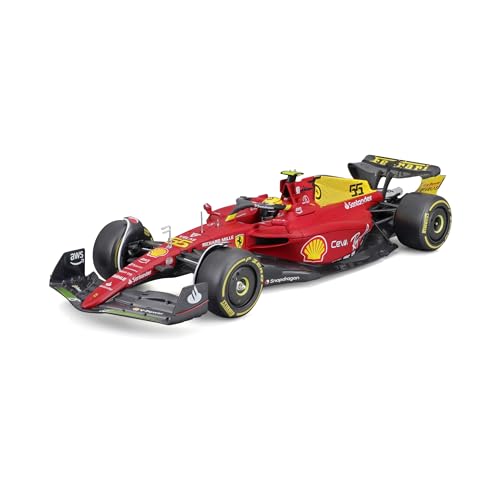 Bburago - 1/24 Ferrari - SF F1-75 Italian GP Monza 75 Cumpleaños - con Casco #Sainz - La Novedad 2024 celebra el Legado de la Carrera con Esta réplica precisa y Elegante