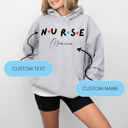 CUSTOM Unisex Nurse Sweatshirt and Hoodies - Personalized New Registered - Graduation Gift and Appreciation UNISEX2