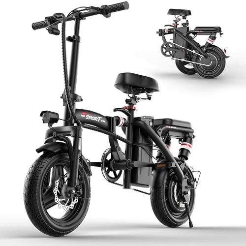 ASKGO Electric Bike for Adults Peak 1200W, Folding Electric Bike, 20MPH Max Speed, 45 Miles Long Range, 14