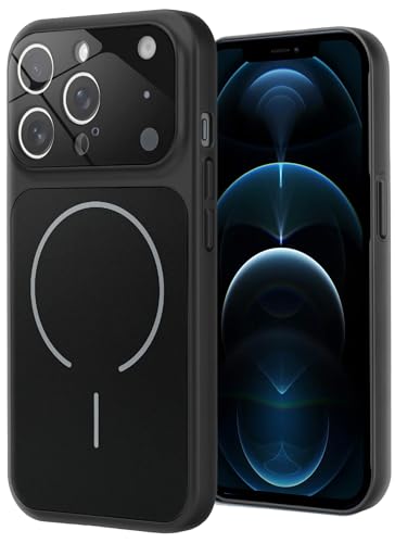 Image of SHINESTAR Premium Luxury Case Compatible with iPhone 12 Pro Max | Protective Back Cover with Camera Lens Safety | Wireless Charging Support | Slim Fit Durable Design | Enhanced Grip Protection Black