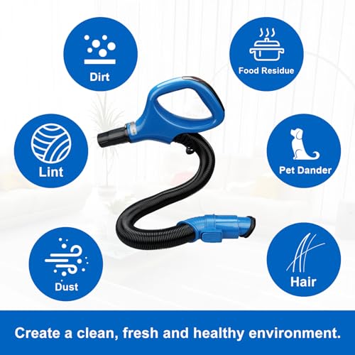 Image of ZU560 replacement hose handle for Shark Navigator Rotator Lift-Away Upright Vacuum Models ZU560 Blue, ZU561, ZU562, UV725 Gray, UV650, CU520, Repalce Part 497FFJ560