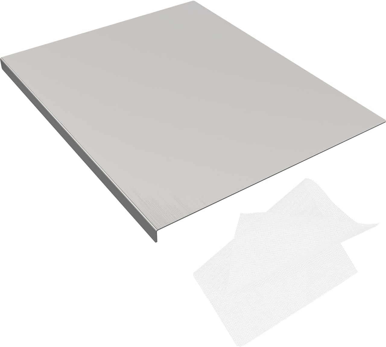 Luxshiny 1pc Stainless Steel Cutting Board Metal Dough Plate Pastry Board Pizza Bread Flour Cutting Board Non-Stick Cutting Board Kitchen Tools (30 * 40CM)