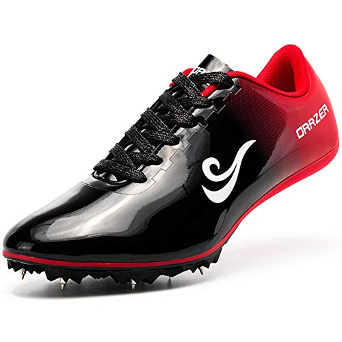 MengXX Chaussures d'athlétisme Pointes Chaussures d'entraînement Unisexe légères antidérapantes (36 EU,Rouge)