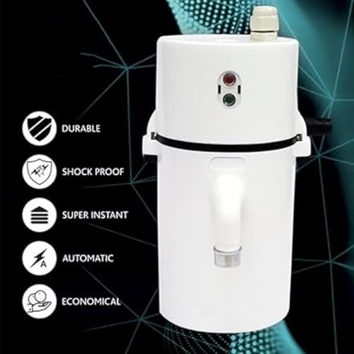Image of Drumstone (𝟏𝟓 𝐘𝐞𝐚𝐫𝐬 𝐰𝐚𝐫𝐫𝐚𝐧𝐭𝐲) Mini Instant Electric Water Heater | Portable Fast Heating Geyser, Energy Efficient & Shock Proof for Kitchen & Bathroom