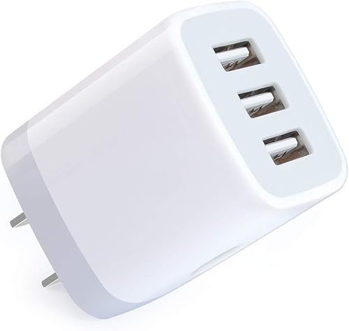 Cargador de pared USB Muti Port Sicodo 3.1Am universal de viaje, adaptador de enchufe de alimentación compatible con iPhone 16/15/14/13/12/11Plus