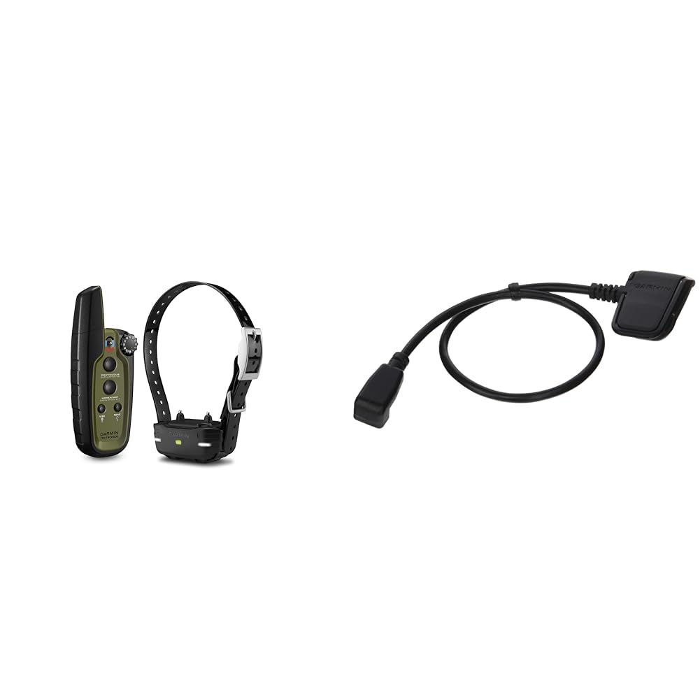 Garmin Sport PRO Bundle, Dog Training Collar, Charging Clip, and Handheld, 1 Handed Training of Up to 3 Dogs, Tone and Vibration with extra charging clip (010-11890-10)