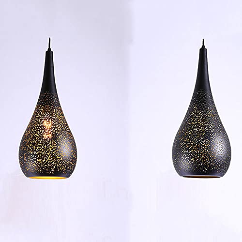 Plafon de suspension à 1 lumière tridimensionnelle en forme de gourde rétro en métal
