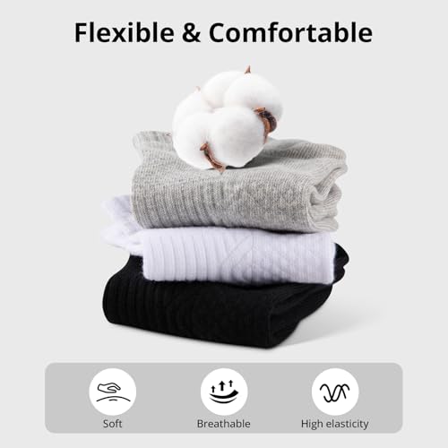 COOVAN Mens Socks 6 Pairs Cotton Ankle Breathable Casual Thin Socks Athletic Ankle Anti-Blister Sports Running Socks2