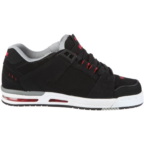 Image of Globe Sabre Nubuck 2, Men's Skateboarding Shoes, Black (Noir /Black /Neutral Grey /Red), 10.5 UK (45 EU)