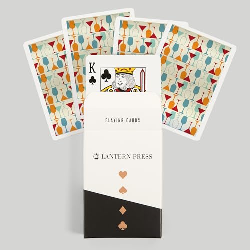 Baraja de Póker con Diseño de Copas de Vino y Martini miniatura 6