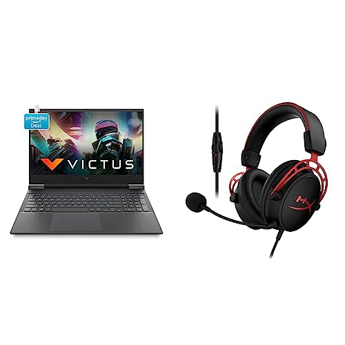 Image of HP Victus Gaming Laptop 11th Gen Intel Core i5-11400H16.1 inch(40.9 cm) FHD IPS Gaming Laptop & HyperX Cloud Alpha - Gaming Headset (Red)