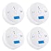 MIXSight Carbon Monoxide Detector Alarm Pack 4, CO Gas Sensor Detector with Digital Display Alarm Clock Warning for Home (3 AA Battery not Included) (Pack 4) Sold by Beauty-America Shop