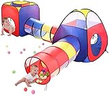 Umweltfreundlicher und langlebiger Spieltunnel: Erfüllt die Sicherheitsstandards für Spielzeug und ist geruchsfrei, um eine sichere Umgebung für Kinder zu gewährleisten. Hochfester umweltfreundlicher Stahlhalter mit übermäßiger Flexibilität. 100% doppelt genähtes und waschbares Polyestergewebe ist äußerst verschleißfest.