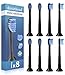 Produktbild 8er demirdental Mini Aufsätze passend für Philips Sonicare Ersatzbürsten, Medium, kleine Bürstenköpfe für präzise Reinigung, Schwarz, entspricht HX6028b