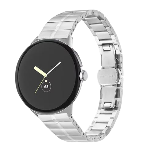 RuiRdot Watchband Compatible With Pixel 1/Pixel 2 WatchBand, Stainless Steel Smart Wristband Metal Band Replacement Strap For Pixel 1/Pixel 2 (R07)