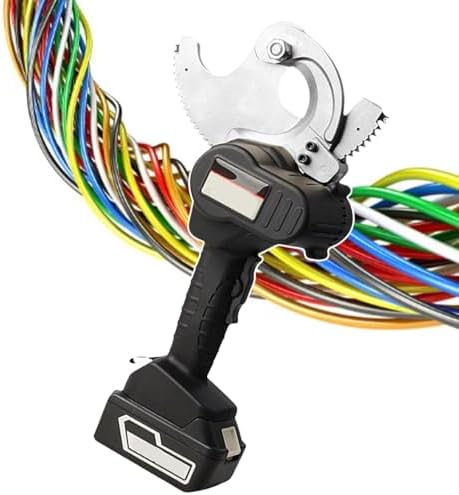 Rechargeable Electric Ratchet Cable Cutter - Heavy Duty Wire Cutting Tool for Copper/Aluminum & Armored Cables, Gear-Driven Scissors for Effortless Cutting