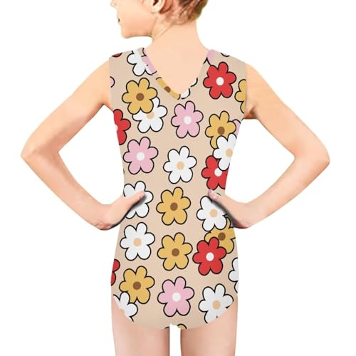 Image of INSTANTARTS Gymnastics Leotards Girl Dinosaur Dancewear Activewear Quick Dry