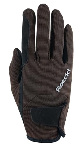 Gants d'équitation d'été Roeckl Meura marron taille 7 pour concours