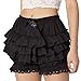 Mikan Tsumiki MT Women Lolita Bloomers Victorian Ruffle Petticoat Pantloons Frilly Goth Steampunk Maid Pirate Clown Shorts Bottoms Black XL