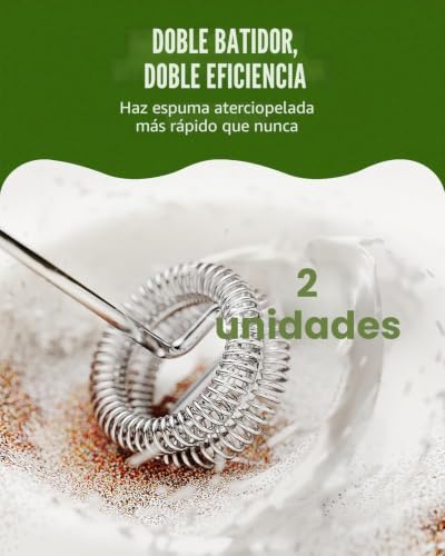Miniatura 4 de Maestri House Espumador De Leche, Recargable Espumador Leche Electrico Con Agitador De Acero Inoxidable, Impermeable Mini Batidor Electrico Para Café, Matcha, Lattes, Capuchino, Lunafro Ns